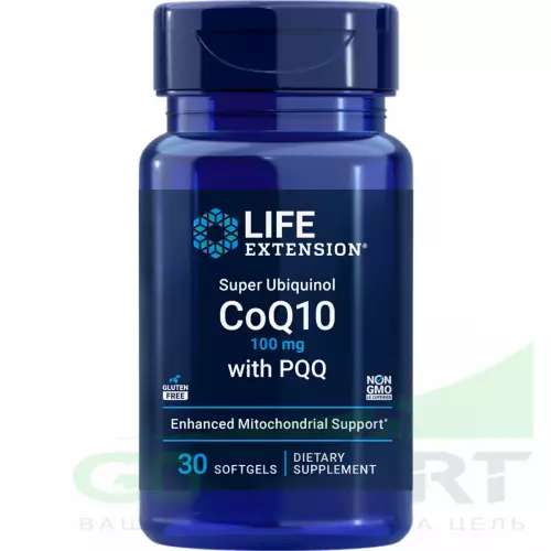  Life Extension Super Ubiquinol CoQ10 with PQQ 30  гелевых капсул