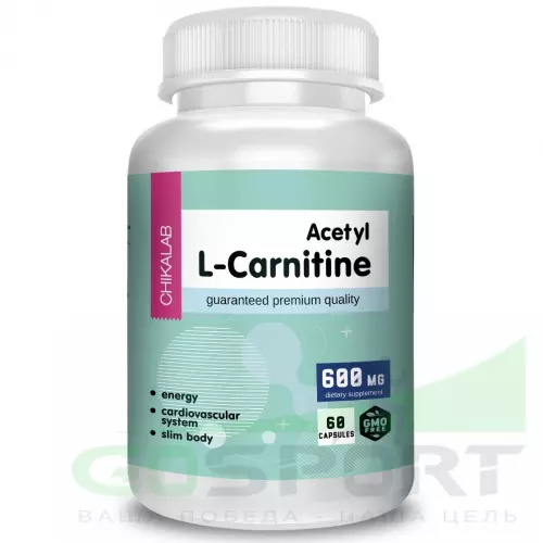  Chikalab Acetyl L-Carnitine 600 мг 60 капсул