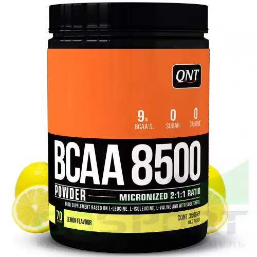 BCAA QNT BCAA 8500 Powder 2:1:1 350 г, Лимон