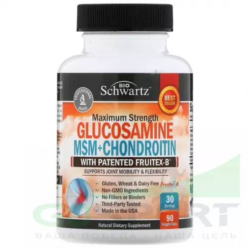  BioSchwartz Glucosamine Msm + Chondroitin 90 капсул