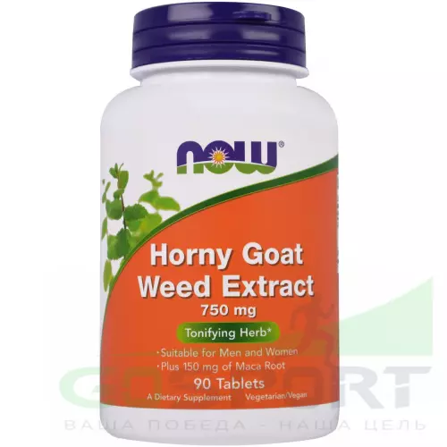  NOW FOODS Horny Goat Weed Extract 750 mg 90 таблеток