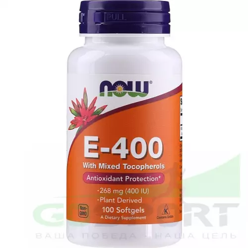  NOW FOODS Natural E-400 100 капсул