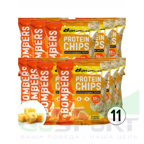 Bombbar Protein Chips 11 x 50 г, Нежный сыр