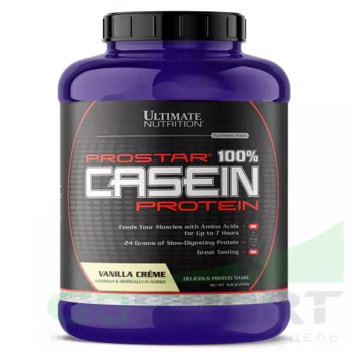 Казеиновый протеин Ultimate Nutrition PROSTAR 100% CASEIN 2270 г, Ваниль крем