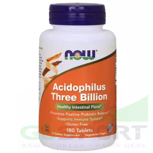 Пробиотик NOW FOODS Acidophilus Three Billion 180 таблеток