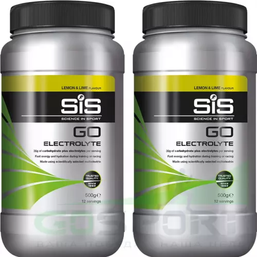 Изотоник SCIENCE IN SPORT (SiS) GO Electrolyte Powder 2 x 500 г, Лимон-Лайм