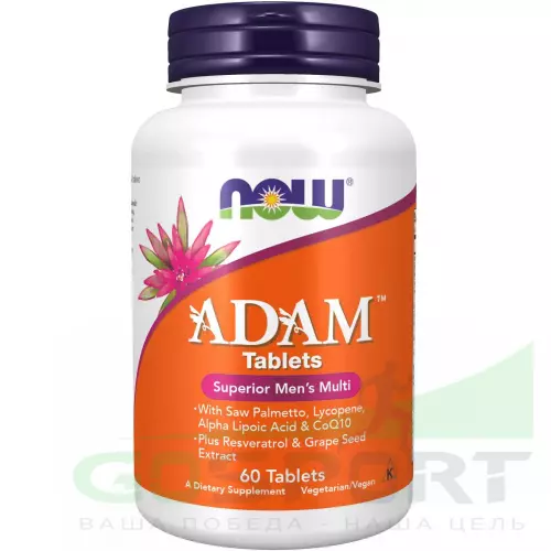  NOW FOODS Adam Male Multi (Tablets) 60 таблеток, Нейтральный