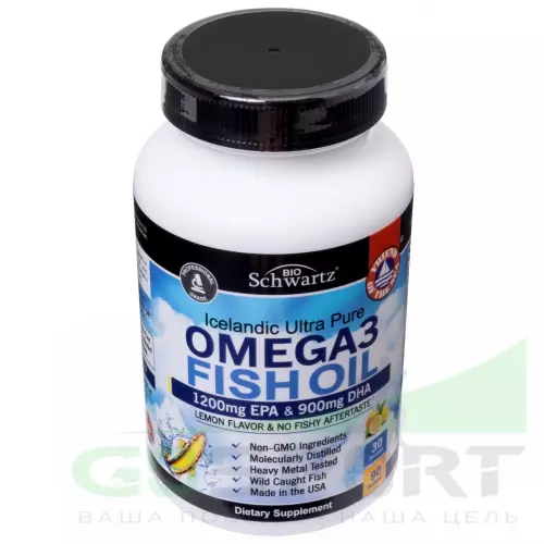 Омена-3 BioSchwartz Omega 3 Fish Oil 1200 90 капсул