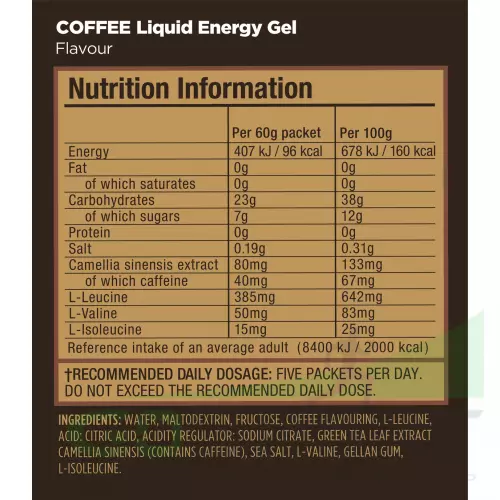 Гель питьевой GU ENERGY GU Liquid Enegry Gel 40mg caffeine 60 г, Кофе