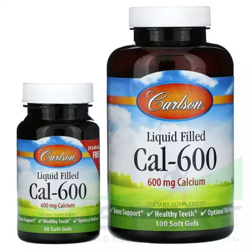  Carlson Labs Liquid Cal-600 100 + 30 капсул