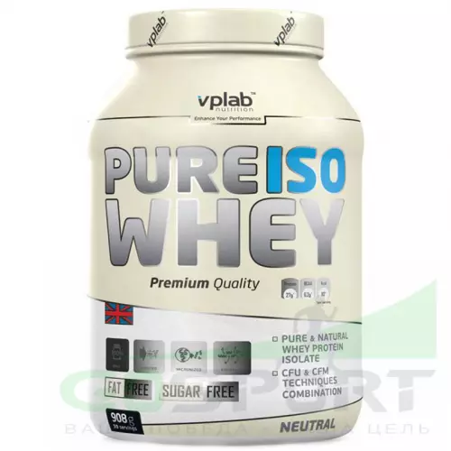 Сывороточный протеин VP Laboratory PURE ISO WHEY 908 гр, Натуральный
