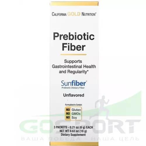 Пребиотик California Gold Nutrition Prebiotic Fiber 3 пакетиков х 6 г