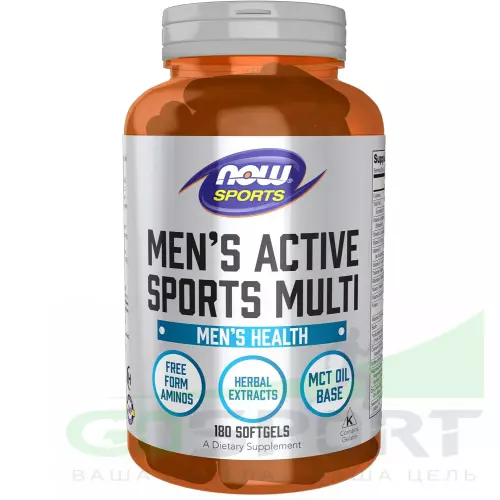  NOW FOODS Men's Active Sports Multi 180 гелевые капсулы