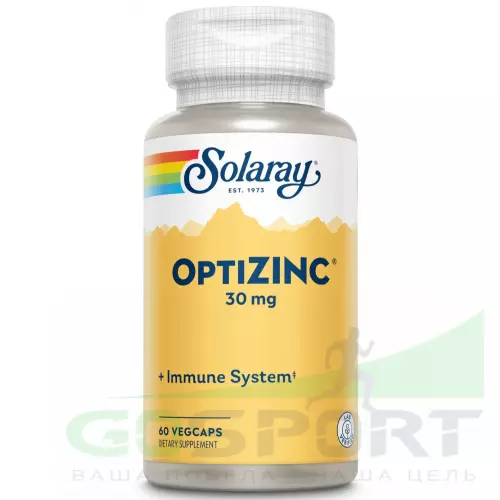  Solaray OptiZinc 30 mg 60 веган капсул