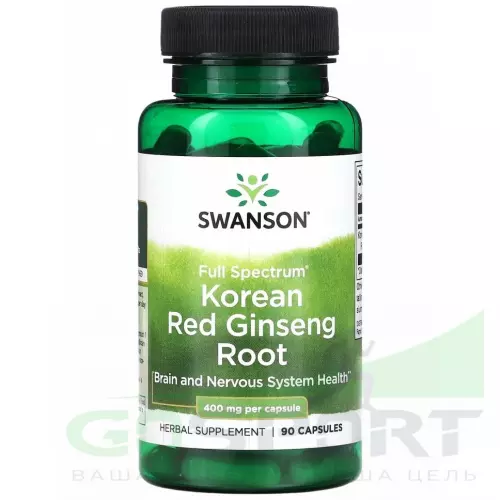  Swanson Full Spectrum Korean Red Ginseng Root 400 mg 90 капсул