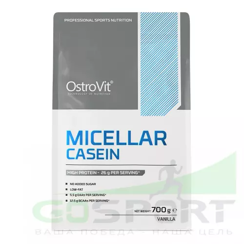 Казеиновый протеин OstroVit Micellar Casein 700 г, Ваниль