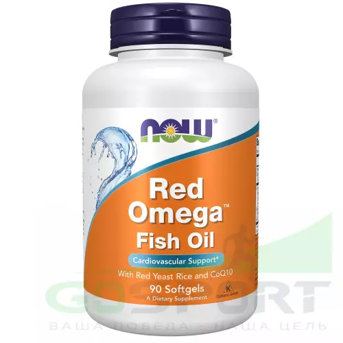 Омена-3 NOW FOODS Red Omega-3 с коэнзимом Q10 90 гелевые капсулы