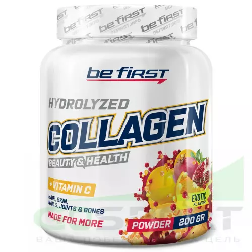 Be First Collagen + vitamin C powder (коллаген с витамином С) 200 г, Экзотик