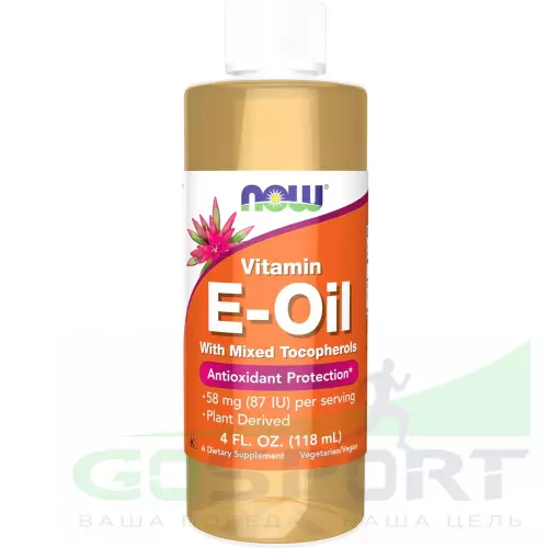  NOW FOODS Vitamin E-Oil (D-Alpha Tocopherol) Mixed Tocopherols 118 мл