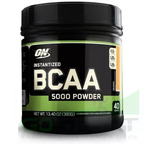 БСАА OPTIMUM NUTRITION BCAA 5000 Powder 2:1:1 380 г, Апельсин