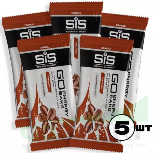 Энергетический батончик SCIENCE IN SPORT (SiS) GO Energy Bake 5 x 50 г, Тирамису