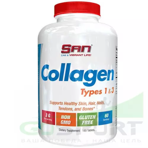  SAN Collagen Types 1 & 3 180 таблеток, Нейтральный