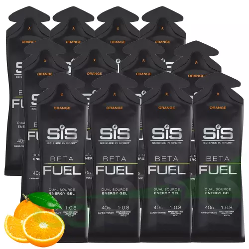 Энергетический гель питьевой SCIENCE IN SPORT (SiS) Gel Beta Fuel 12 x 60 мл, Апельсин