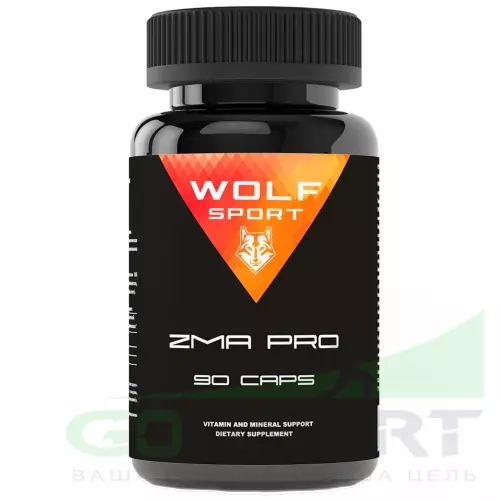 Магний+цинк+B6 WolfSport ZMA  PRO 90 капсул