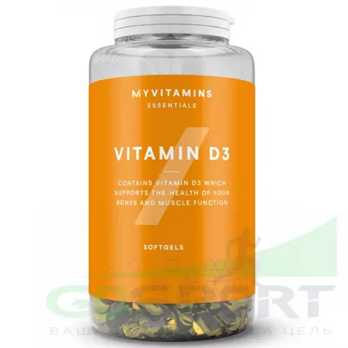  Myprotein Vitamin D3 2500IU 180 гелевые капсулы