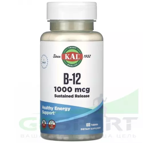  KAL B-12 Sustained Release 1000 mcg 100 таблеток
