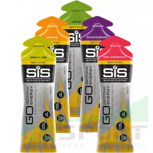 Гель питьевой SCIENCE IN SPORT (SiS) GO Isotonic Energy Gels 5 x 60 мл Микс, Микс