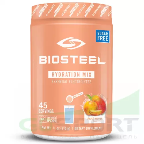 Изотоник BioSteel Sports Hydration Mix 315 г, Персик - Манго