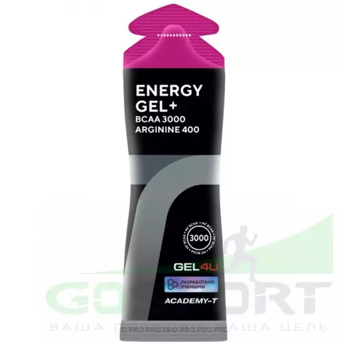 Гель питьевой GEL4U BCAA Гель Энергетический 3 х 60 г, Лесные ягоды