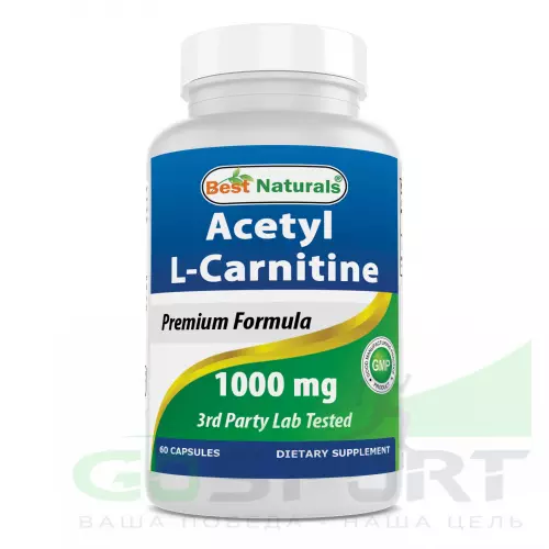  BestNaturals Acetyl L-Carnitine 1000 mg 60 капсул