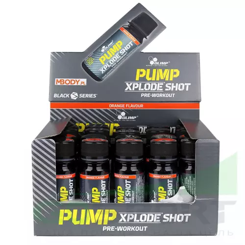 Предтреник OLIMP Pump Xplode Shot 60 мл no caffeine 20 x 60 ml, Апельсин