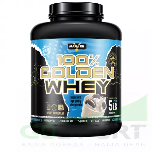 Комплексный протеин MAXLER (USA) 100% Golden Whey 2270 г, Печенье и крем