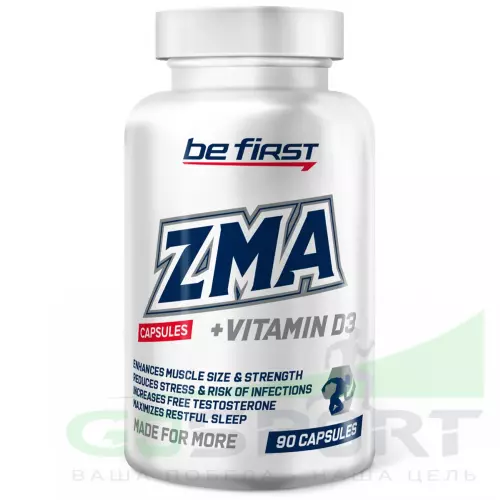 Магний+цинк+B6 Be First ZMA + vitamin D3 (ЗМА + витамин Д3) 90 капсул