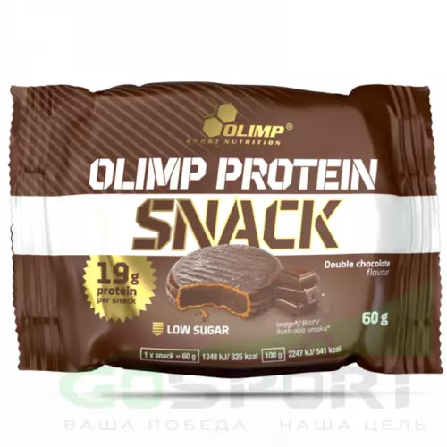 Протеиновый батончик OLIMP Protein Snack 60 г 1 x 60 г, Двойной шоколад