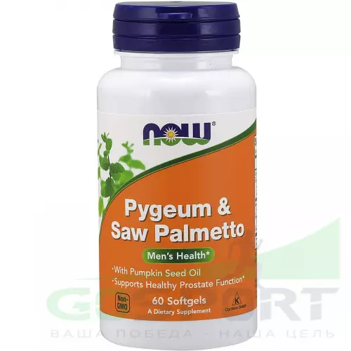  NOW FOODS Pygeum & Saw Palm Extract 60 гелевые капсулы
