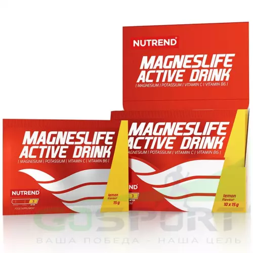  NUTREND MagnesLife Active Drink 10 x 15 г, Лимон