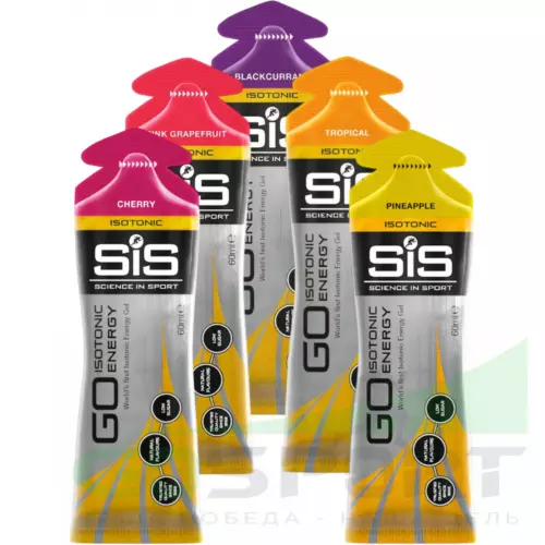 Гель питьевой SCIENCE IN SPORT (SiS) GO Isotonic Energy Gels 5 x 60 мл Микс, Микс