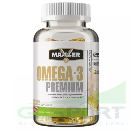 Omega 3 MAXLER (USA) Omega-3 Premium (USA) 60 капсул, Нейтральный