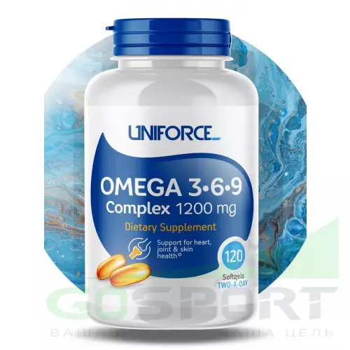 Омена-3 Uniforce Omega 3-6-9 1200 mg 120 капсул