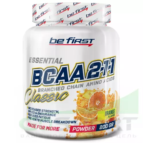 БСАА Be First BCAA Classic Powder 2:1:1 200 г, Апельсин
