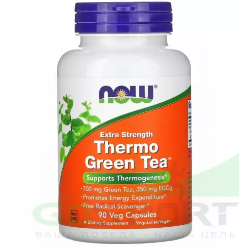  NOW FOODS Thermo Green Tea 90 веган капсул
