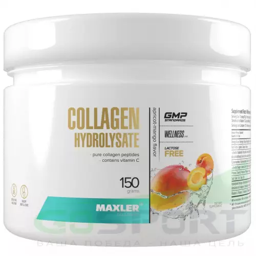  MAXLER Collagen Hydrolysate 150 г, Абрикос-Манго