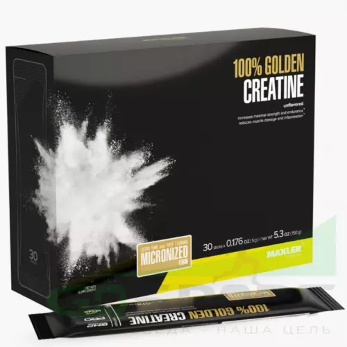  MAXLER 100% Golden Micronized Creatine 30 х 5 г, Натуральный