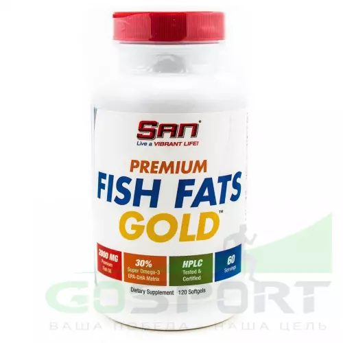 Омена-3 SAN Premium Fish Fats Gold 120 капсул