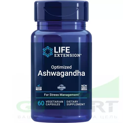  Life Extension Optimized Ashwagandha 60 вегетарианских капсул