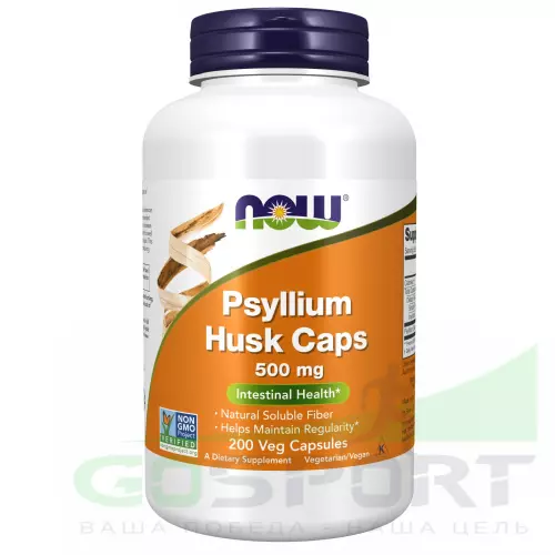  NOW FOODS Psyllium Husk Caps 500 mg 200 веган капсул